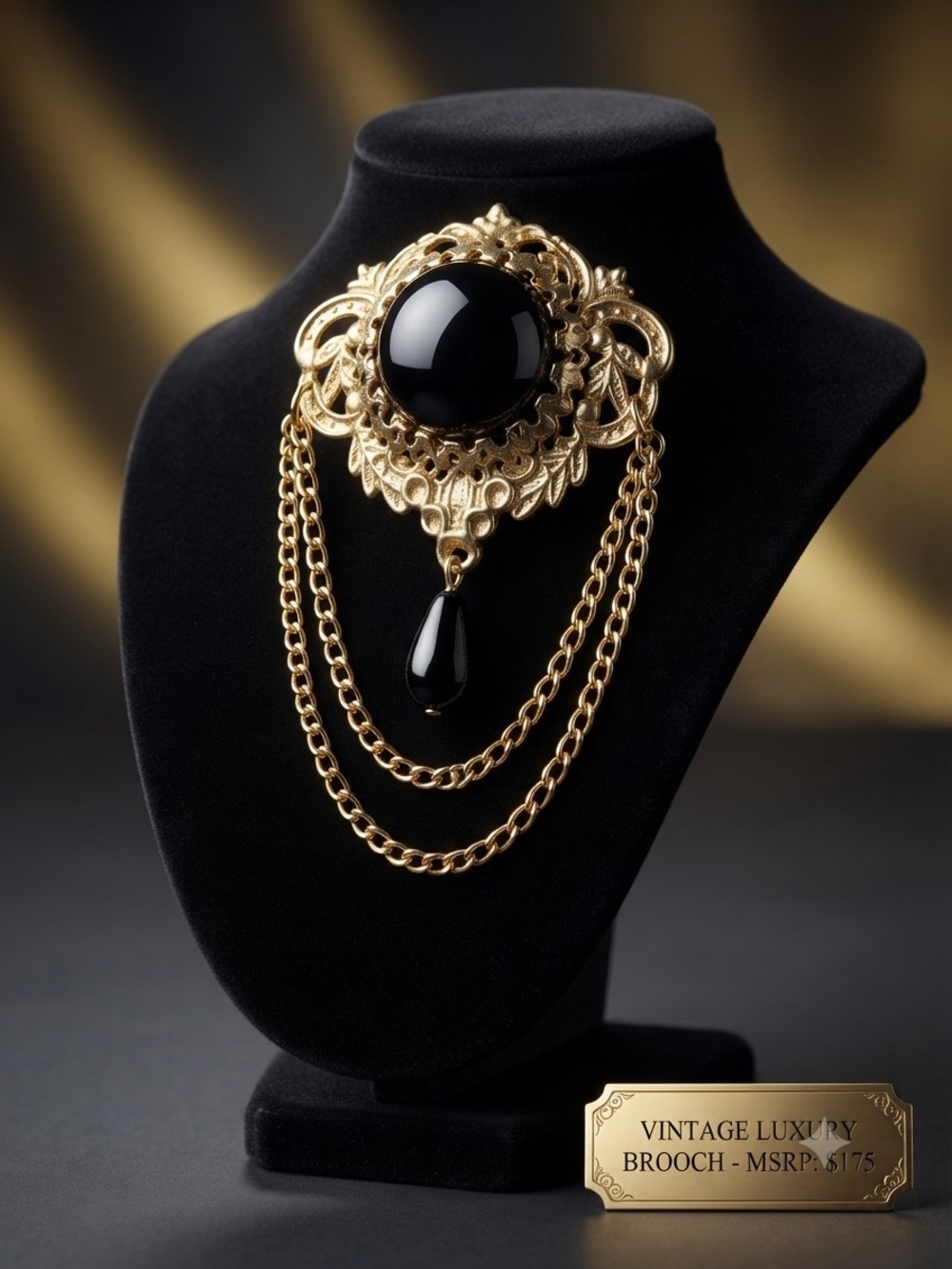 ​The Gilded Noir Estate Brooch